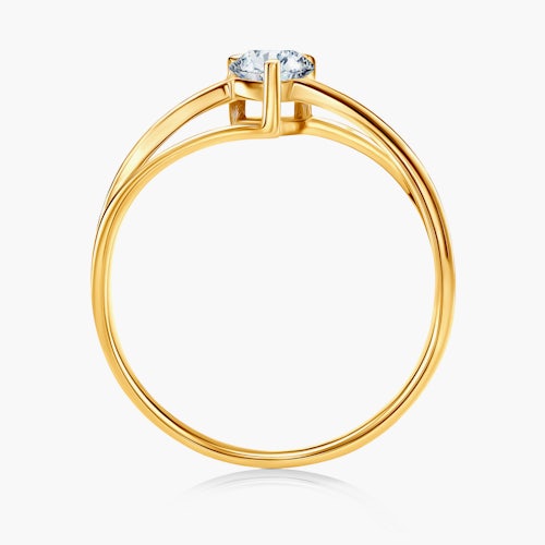 Pierścionek zaręczynowy SAVICKI: złoty, diamenty